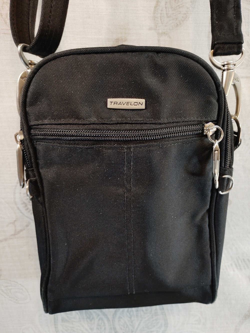 Travelon Compact Crossbody / Messenger Bag - Black